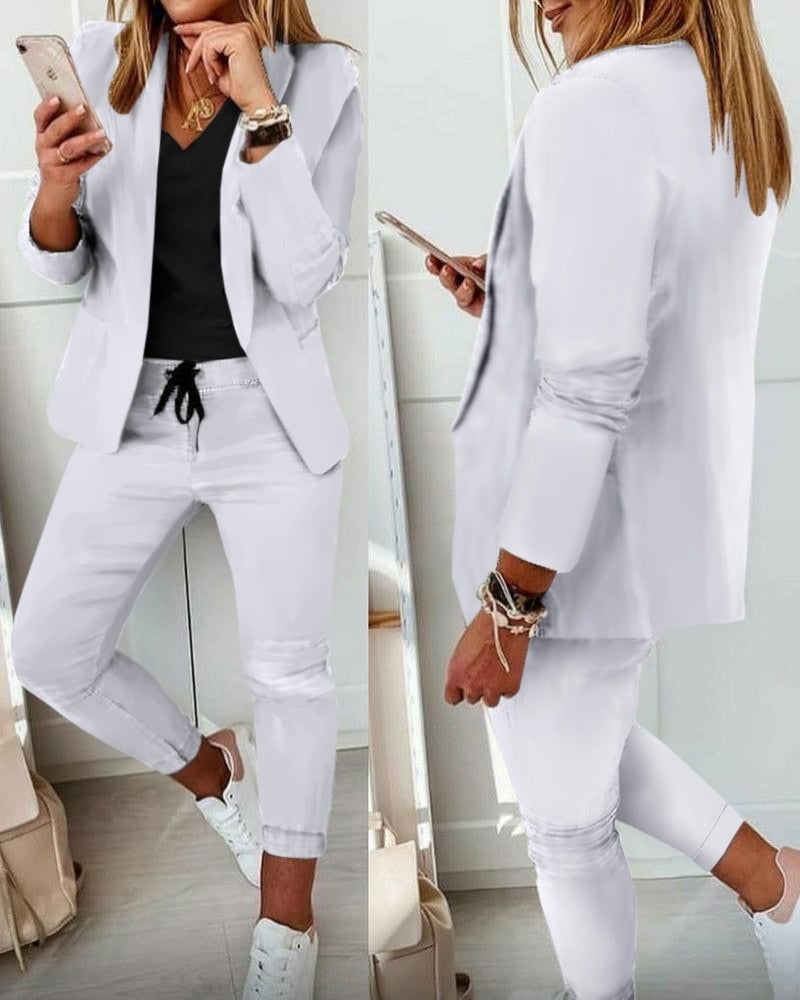 Xyla - Elegante tweedelige blazer set