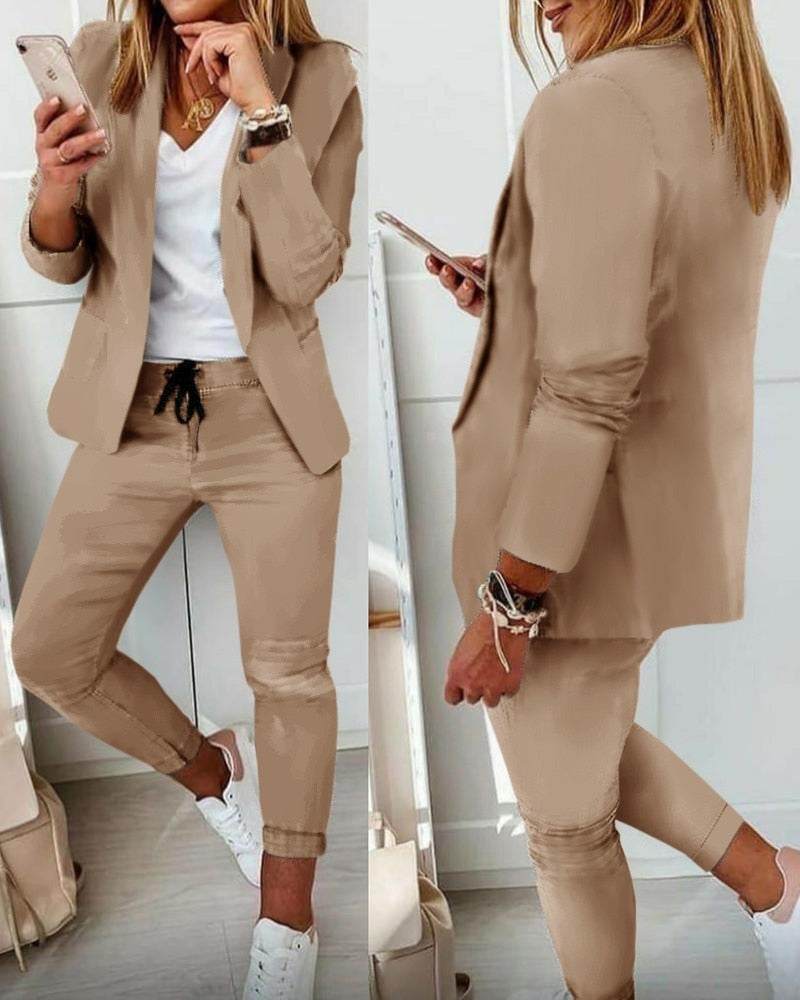 Xyla - Elegante tweedelige blazer set