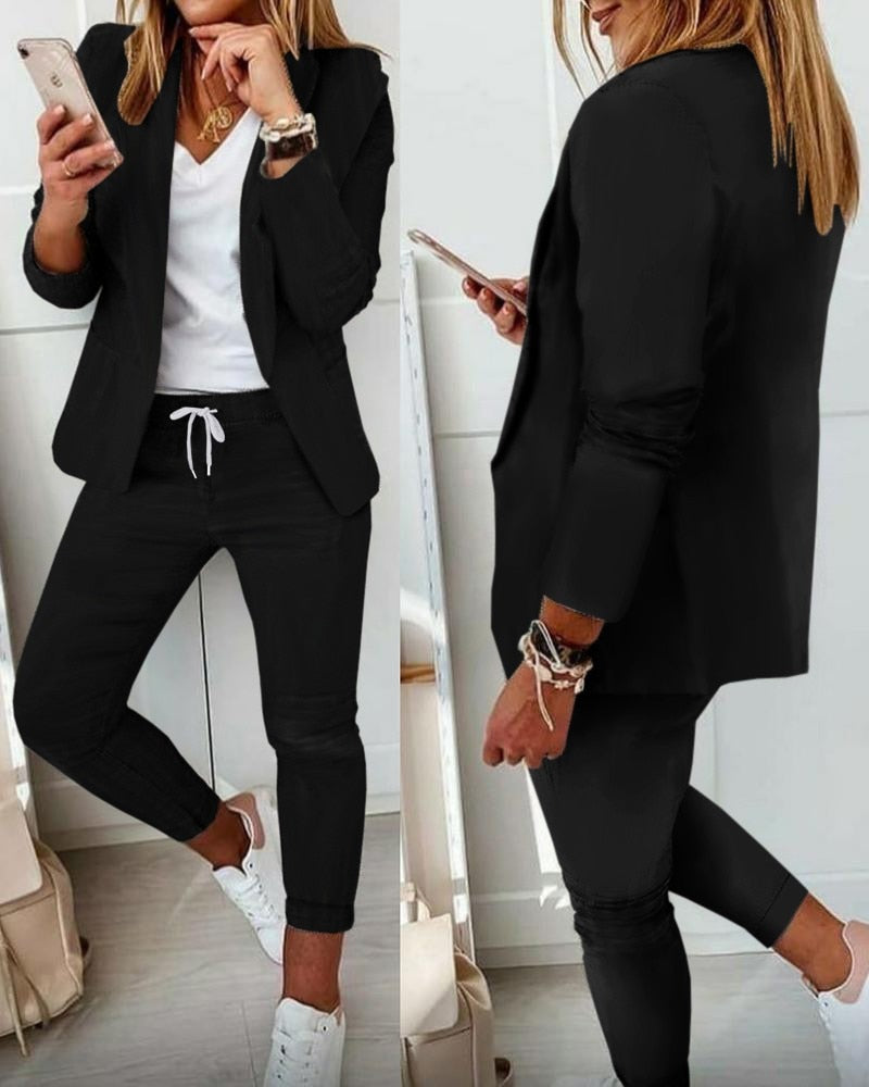Xyla - Elegante tweedelige blazer set