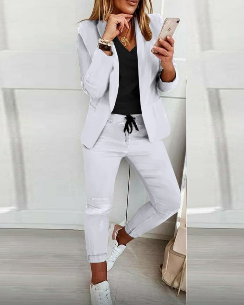 Xyla - Elegante tweedelige blazer set