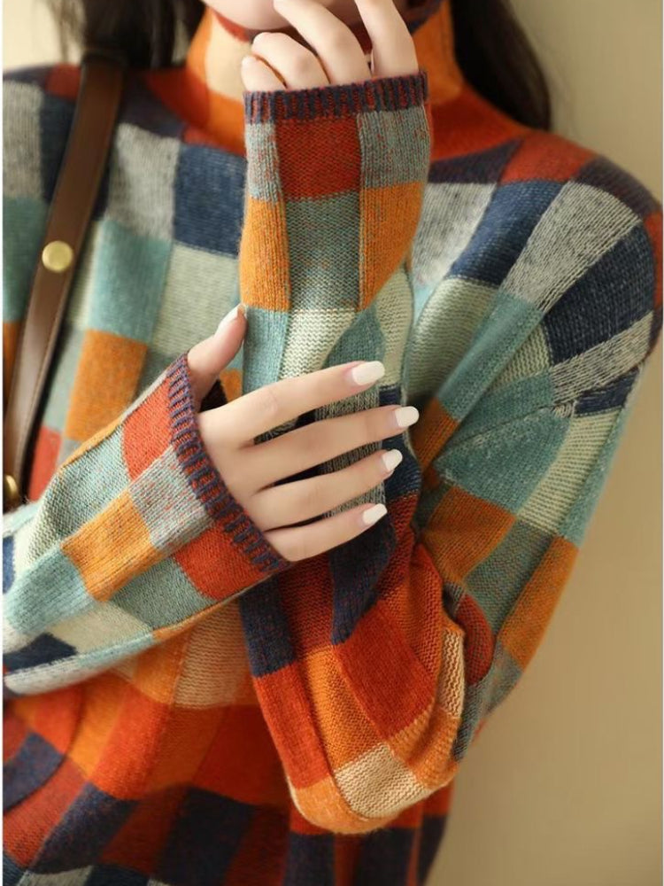 Hodierna™ - Vrouwen Wintertrui met Geometrisch Motief