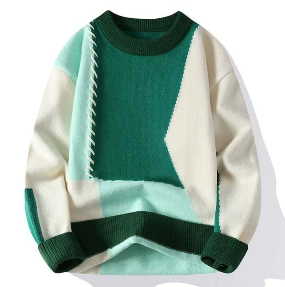Jacqui - Moderne en Comfortabele Patchwork Trui