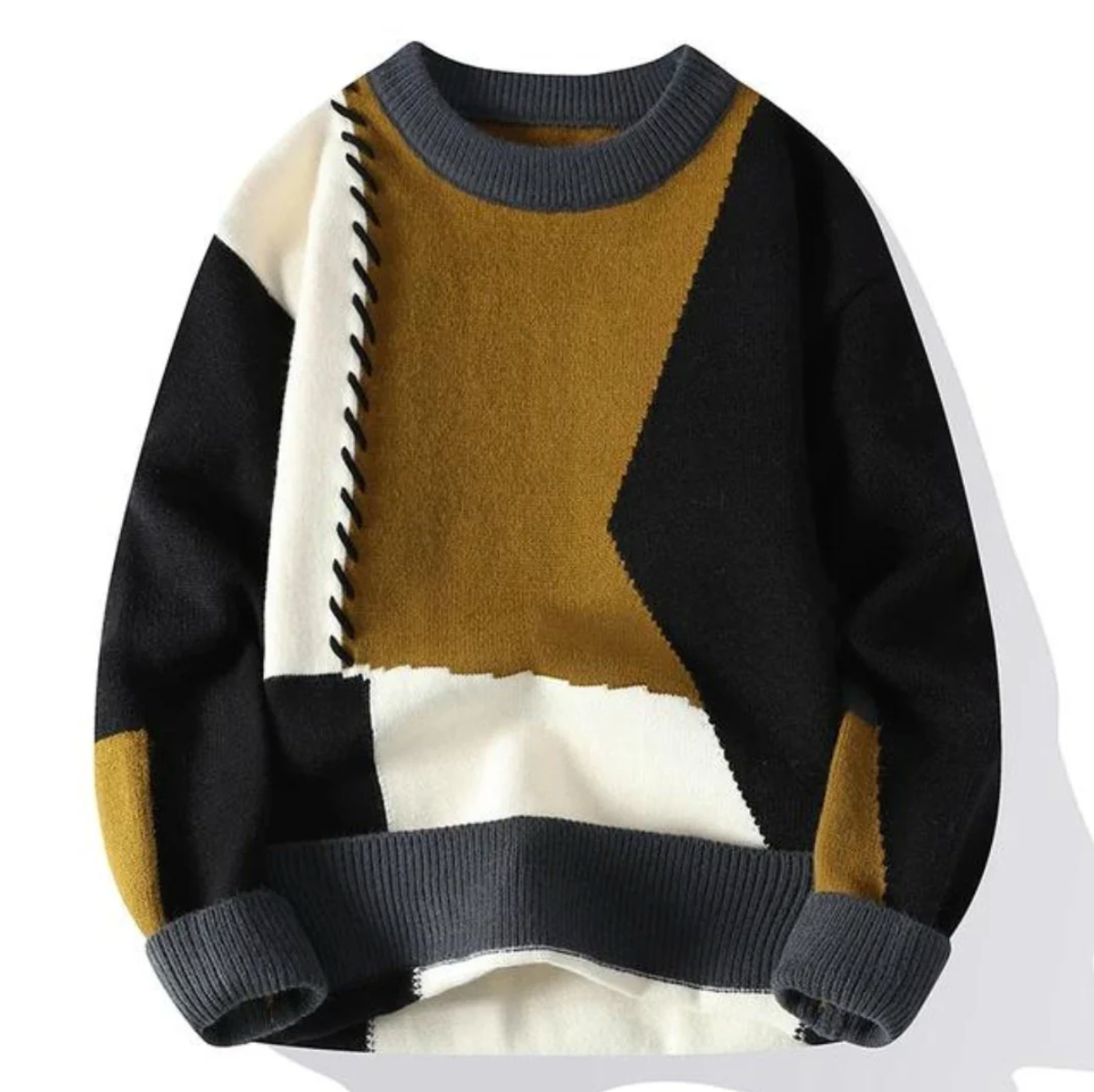 Jacqui™ - Moderne en Comfortabele Patchwork Trui