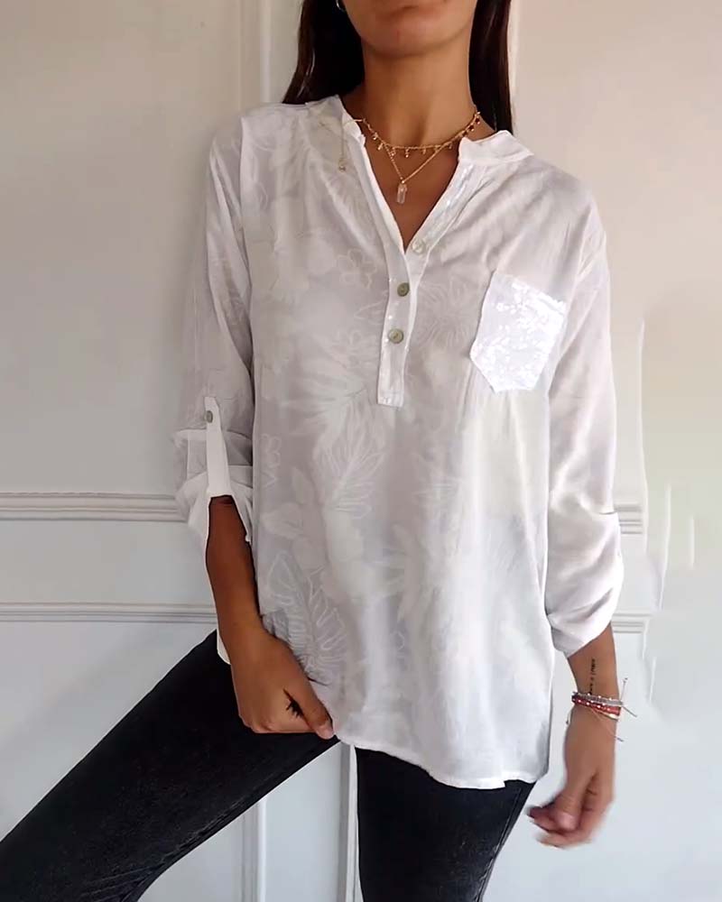 Ève™ - Dames Sweatshirt Hartprint Lange Mouwen