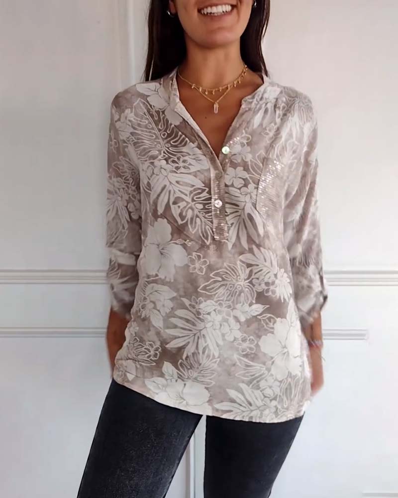 Ève™ - Dames Sweatshirt Hartprint Lange Mouwen