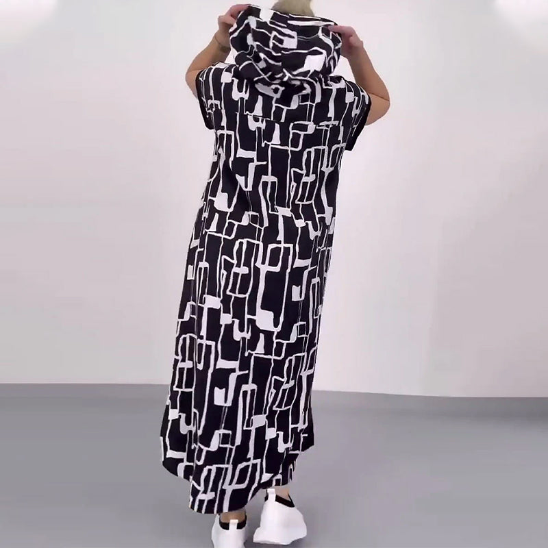 Ilana™ - Maxi Contrast Rits Jurk
