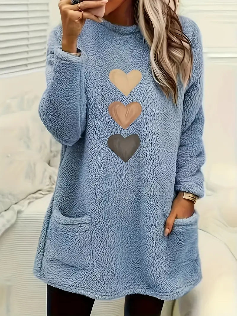 Patrice - Sweater dress met hartjes
