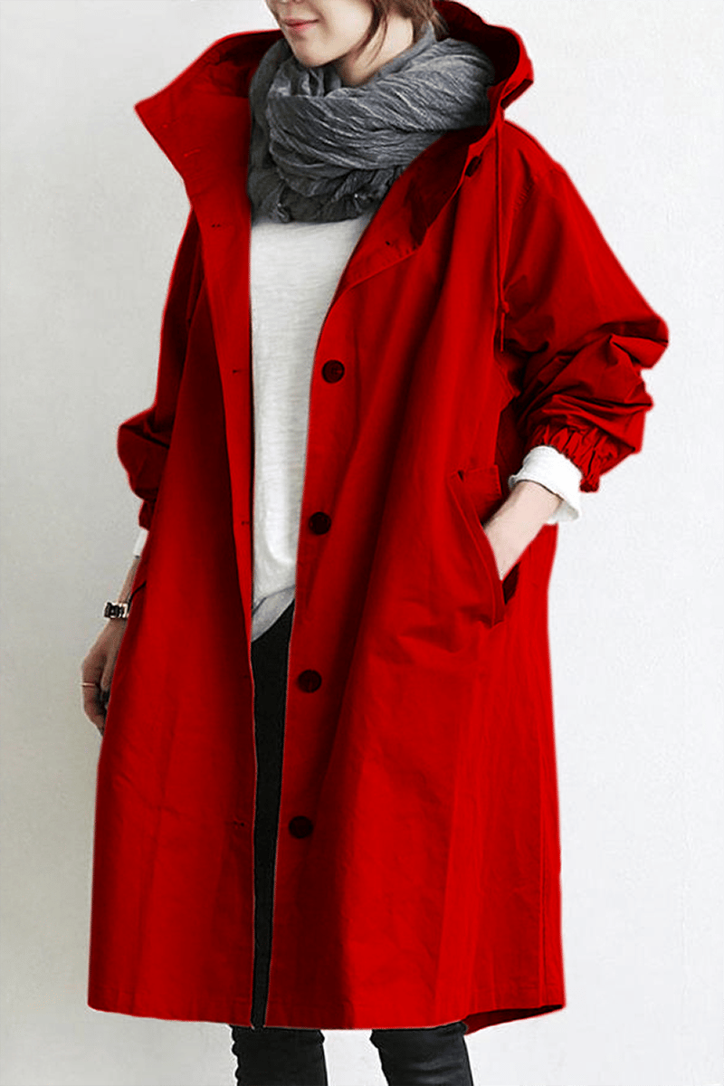 Henriette™ - Elegante lange cardigan voor dames met kraag en zakken
