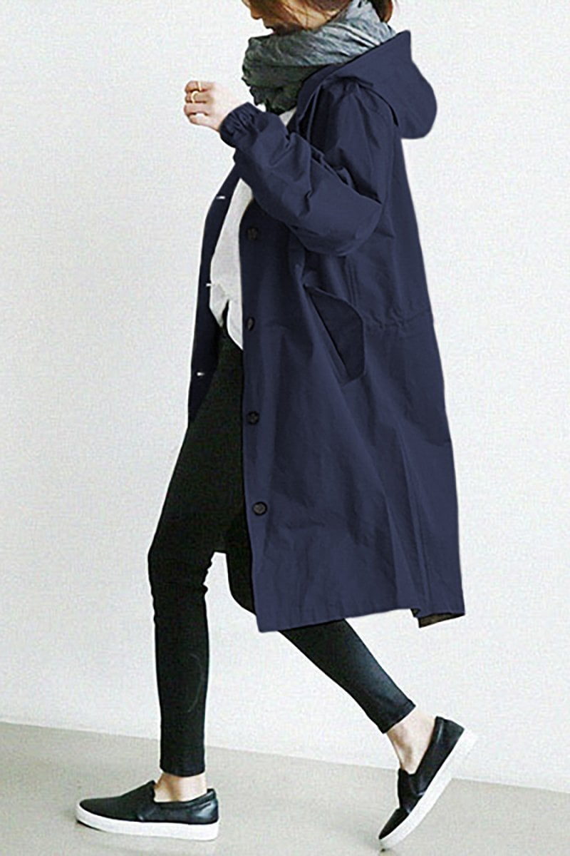 Henriette™ - Elegante lange cardigan voor dames met kraag en zakken