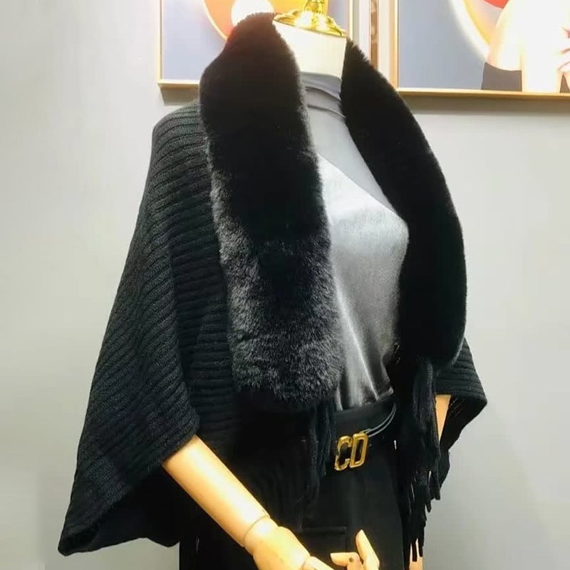 Martine™ - Elegante poncho voor een luxueuze winter