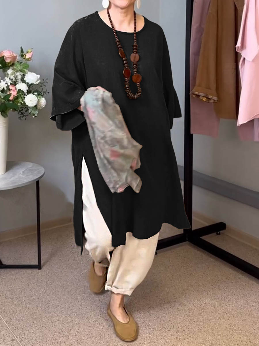 Isandra™ - Linnen lange casual tuniek
