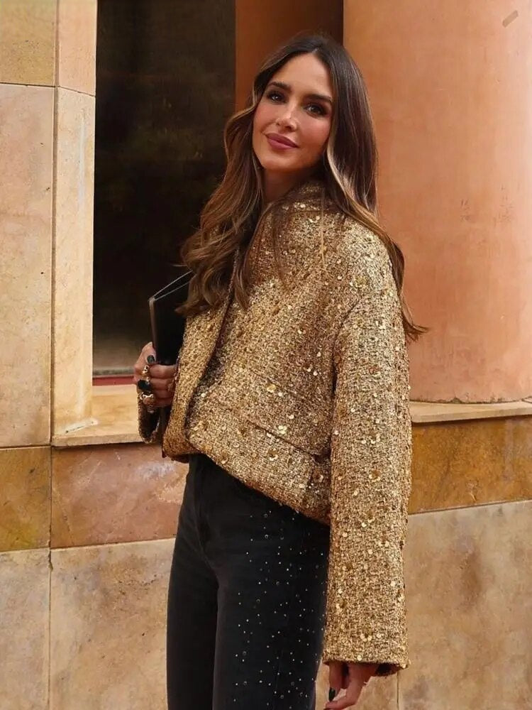 Sammie - Gouden Sequin Jacket