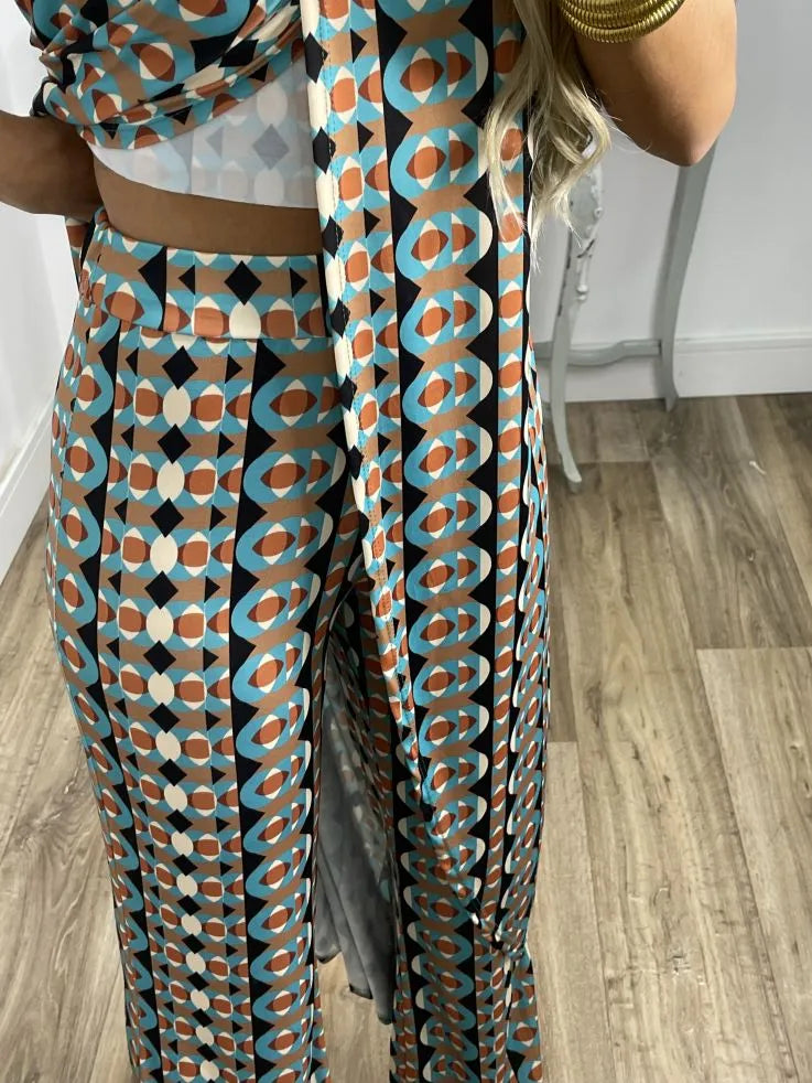 Nerola - Tweedelige set met geometrische print