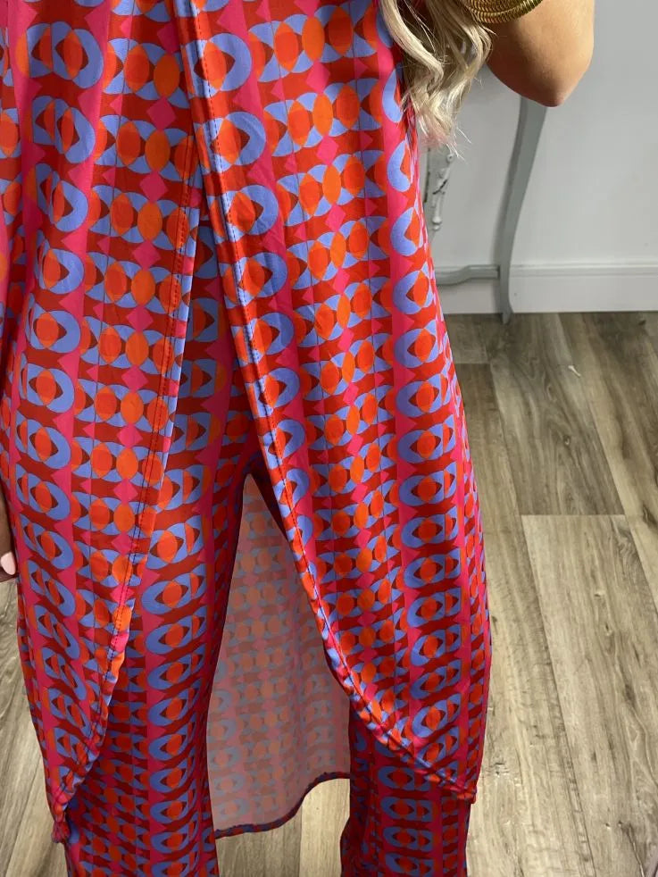 Nerola - Tweedelige set met geometrische print