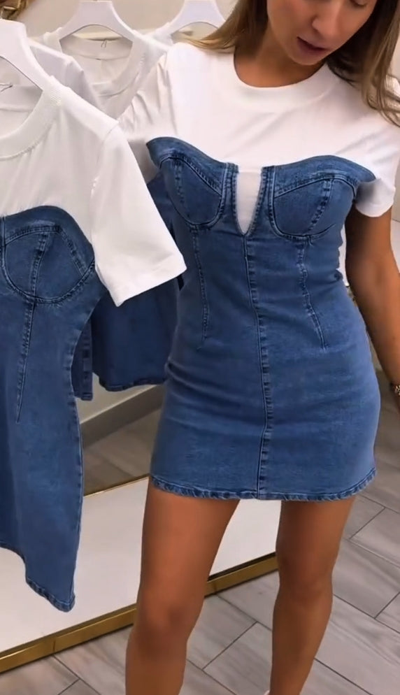 Fiep™ - Korte denim jurk