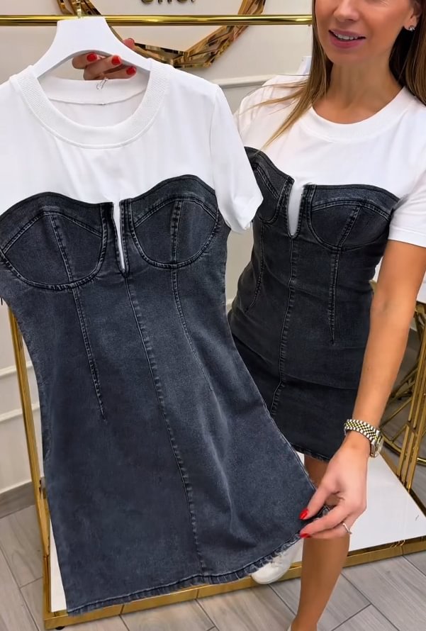 Fiep™ - Korte denim jurk