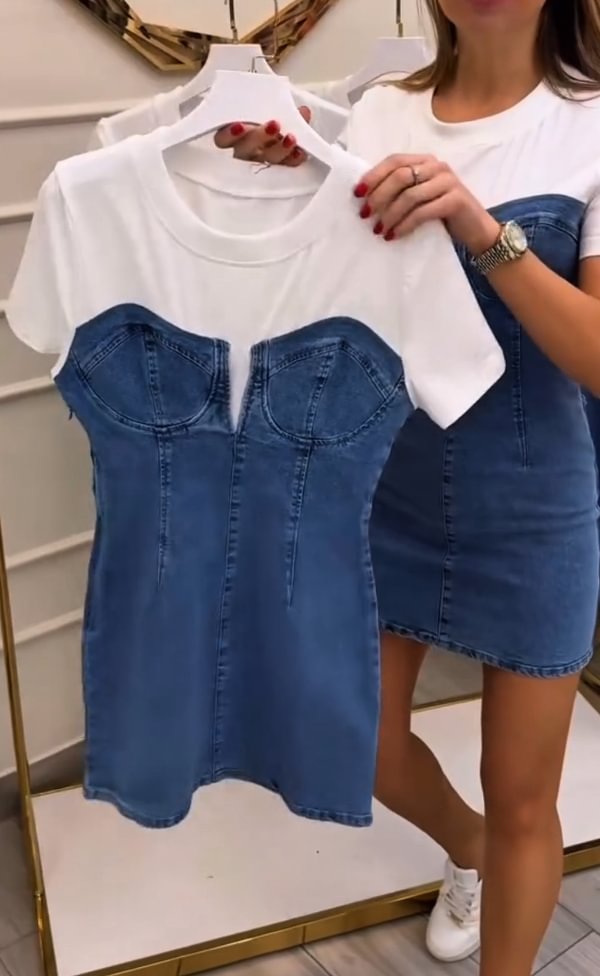 Fiep™ - Korte denim jurk