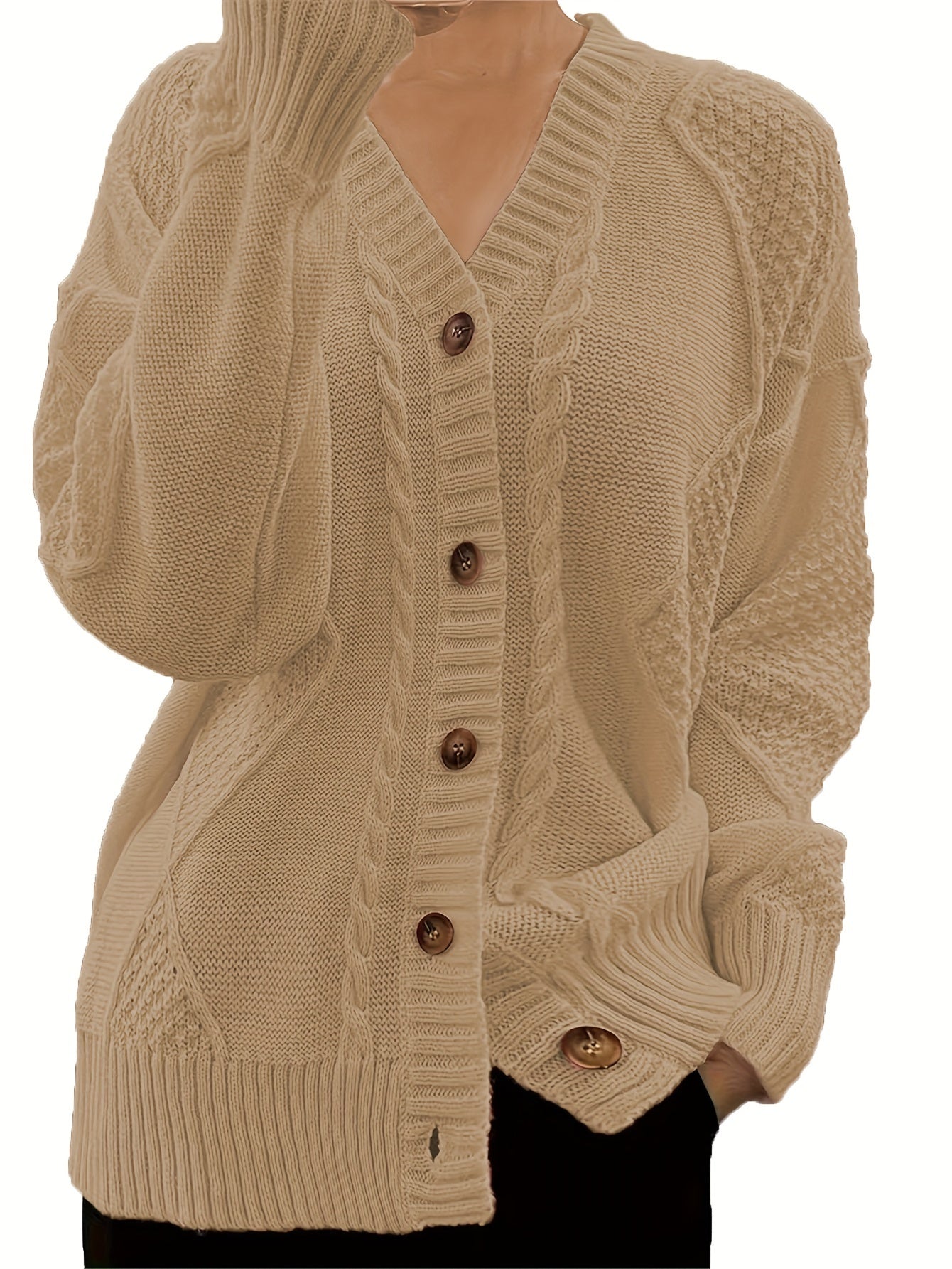 Liana - Elegante Gebreide Cardigan met Knopen