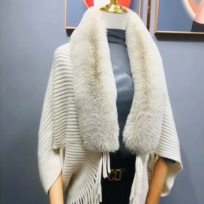 Martine™ - Elegante poncho voor een luxueuze winter