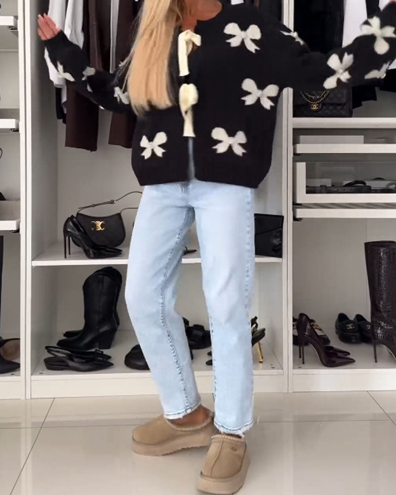 Florentine™ - Elegante Cardigan met Strikjes