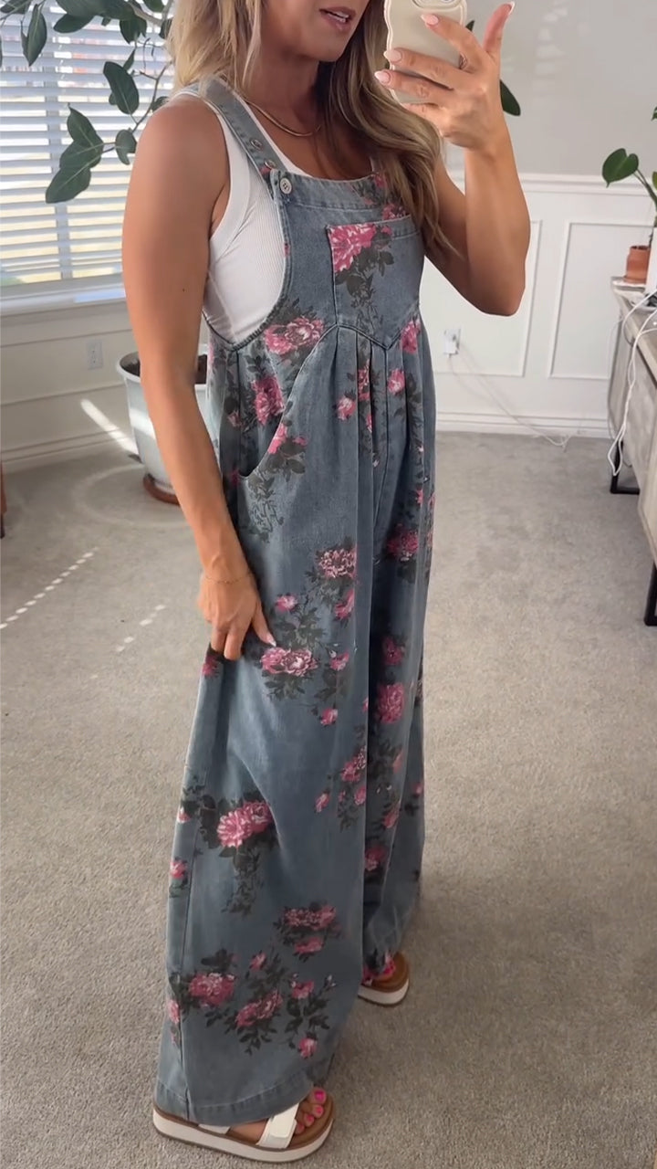 Elaria™ - Dames-Jumpsuit met print en zakken