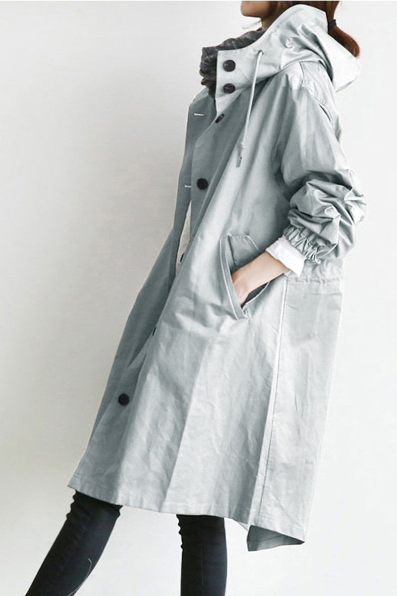 Henriette™ - Elegante lange cardigan voor dames met kraag en zakken