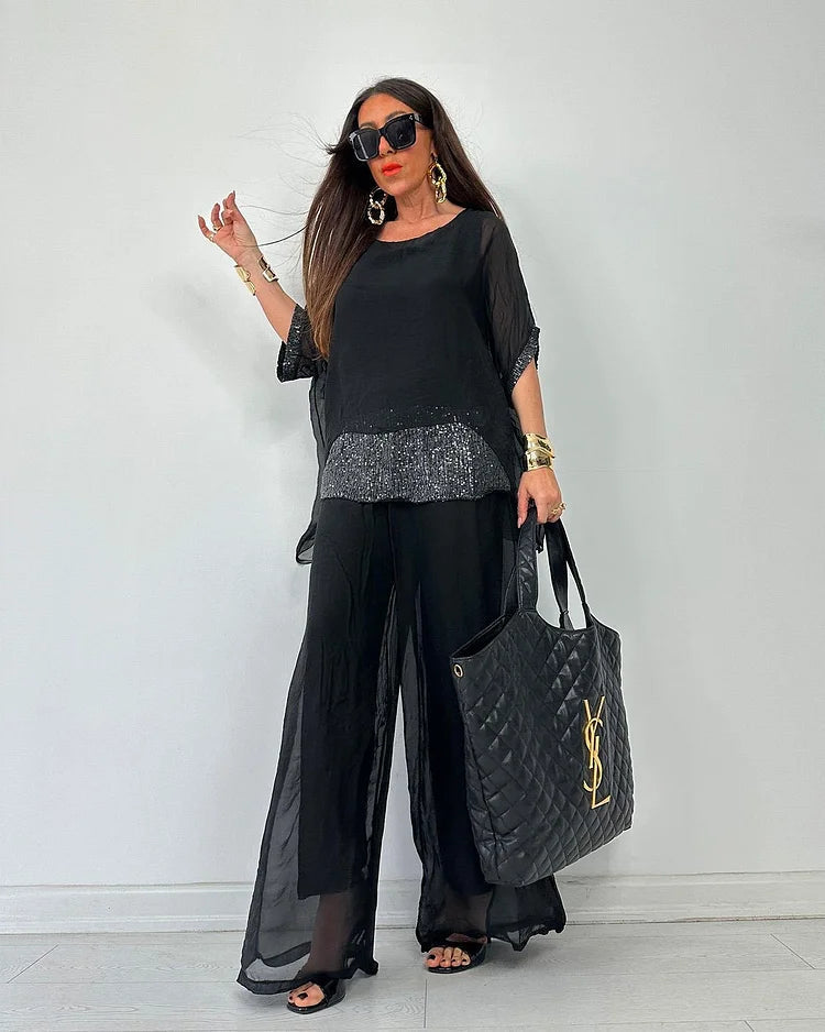 Aurélie™ - Chique zomerse tweedelige set – Vloeiende elegantie en licht comfort