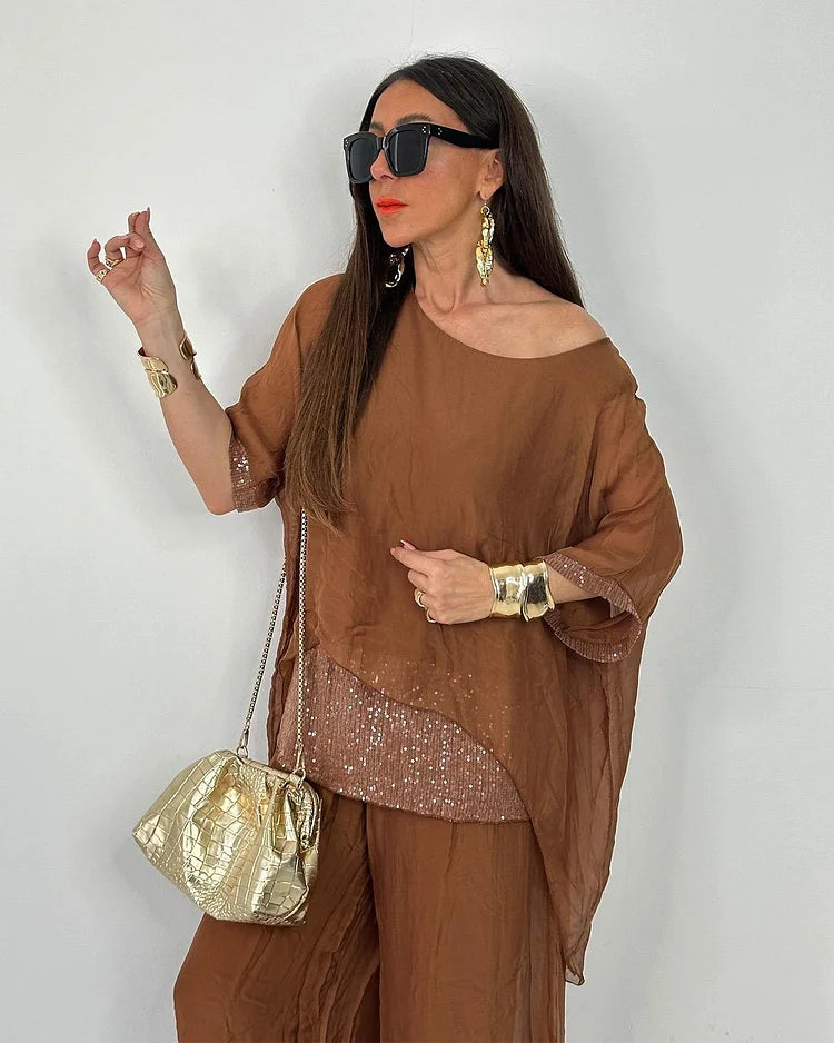 Aurélie™ - Chique zomerse tweedelige set – Vloeiende elegantie en licht comfort