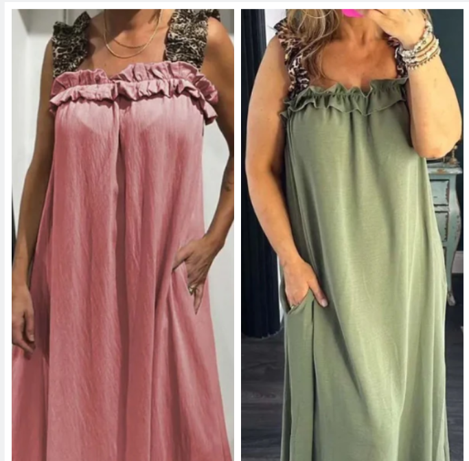 Pascaline - Mouwloze casual jurk met zakken