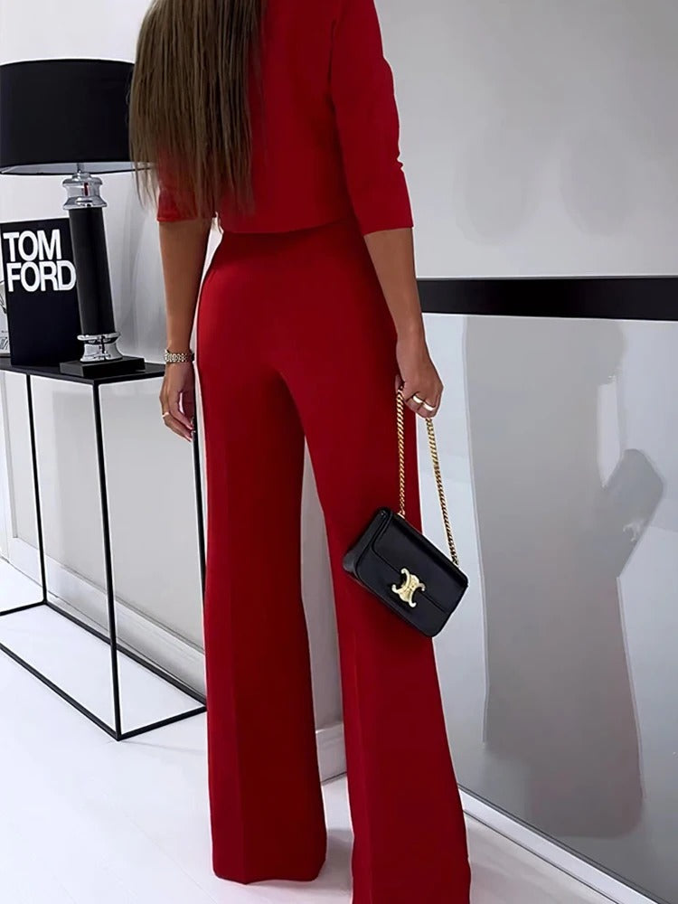 Sharon - Elegante casual top en broek