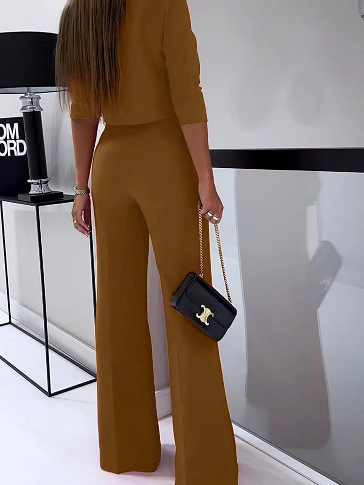 Sharon - Elegante casual top en broek