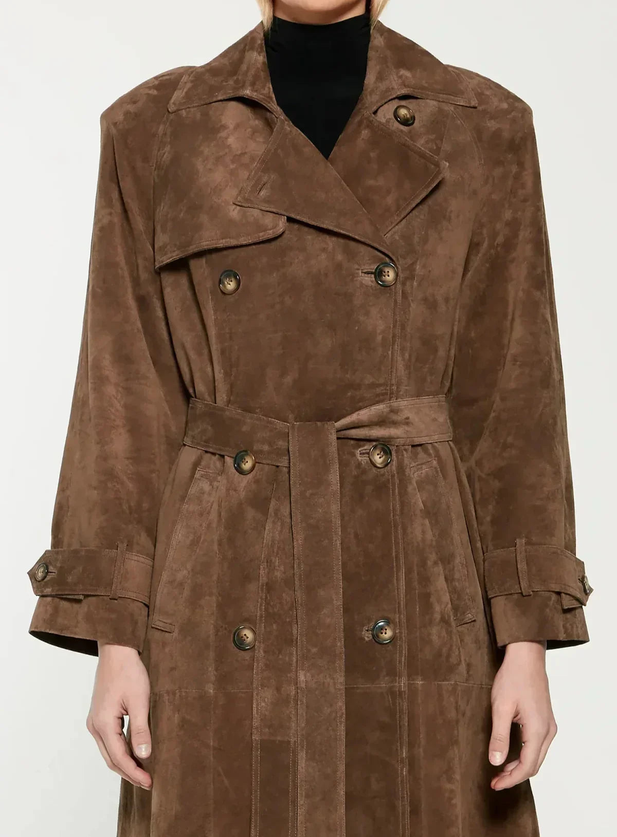Cléore™ - Elegante suède Trench Coat voor dames