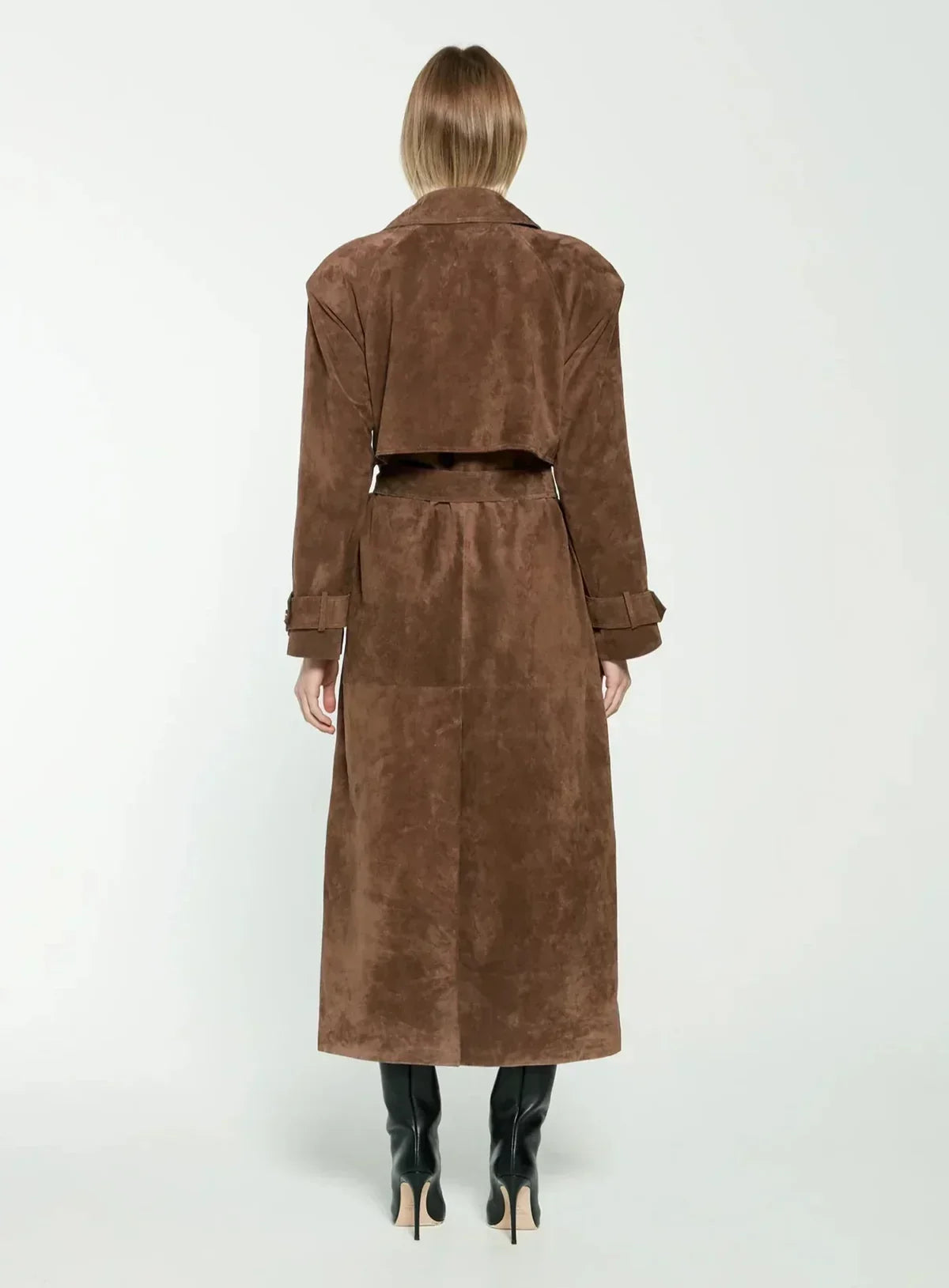 Cléore™ - Elegante suède Trench Coat voor dames