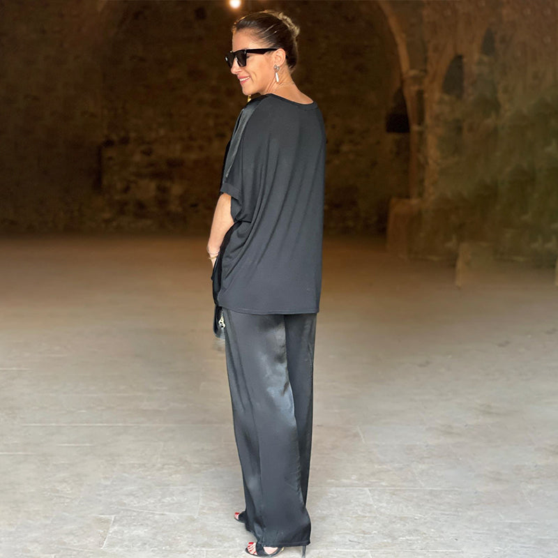 Laurie™ - Elegante tweedelige satijnenset voor vrouwen