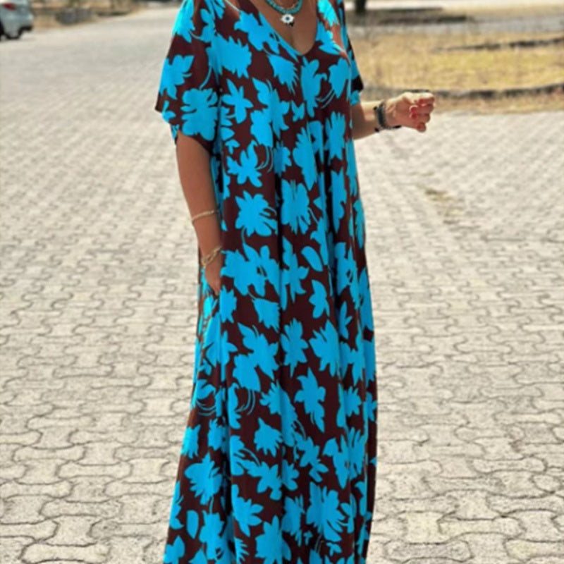 Lilac - Casual Maxi Dress met print