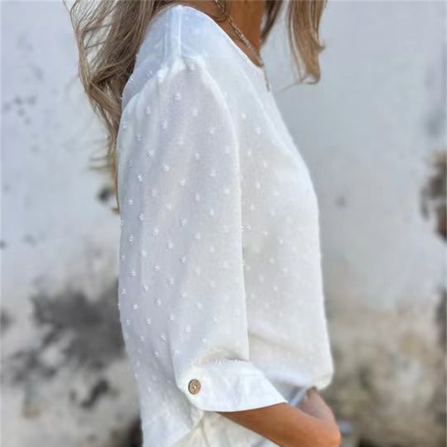 Marinette™ - Casual jacquard bovenstuk met ronde hals voor dames