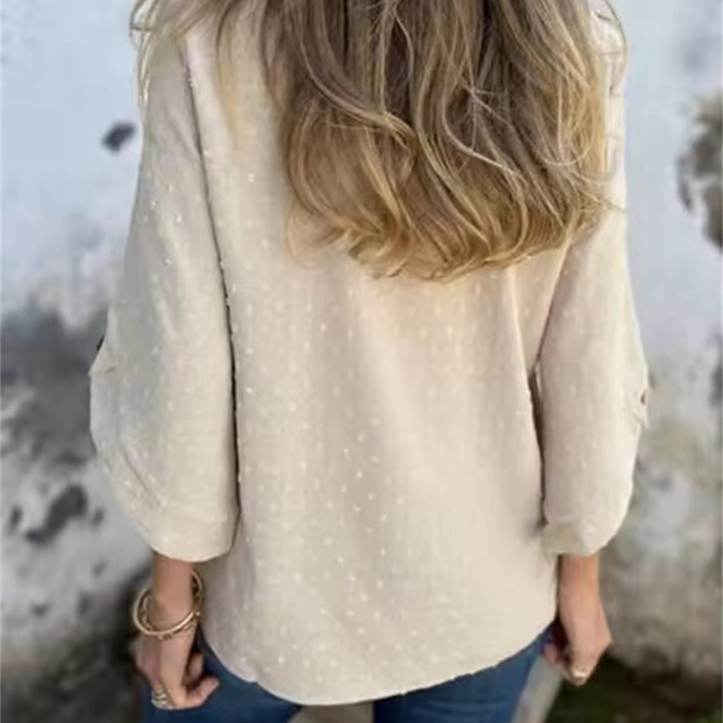 Marinette™ - Casual jacquard bovenstuk met ronde hals voor dames