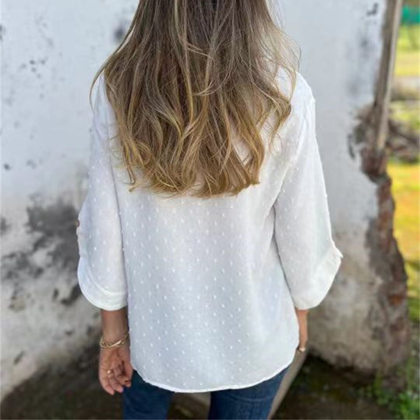 Marinette™ - Casual jacquard bovenstuk met ronde hals voor dames