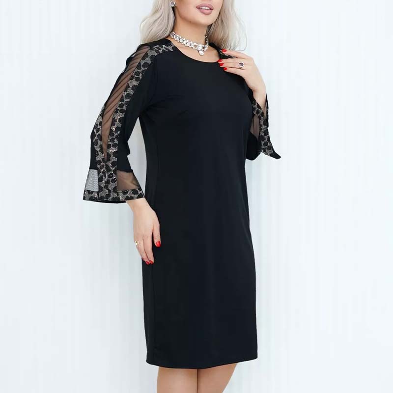 Babette™ - Elegante en Moderne Patchwork Jurk