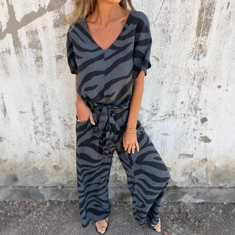 Alina™ - Tweedelige zebraprint set voor vrouwen