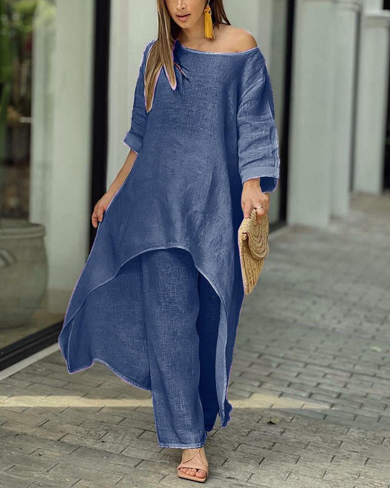 Clarisse™ - Casual linnen set voor dames