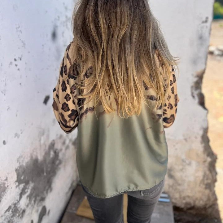 Marthe™ - Dames blouse met luipaardprint