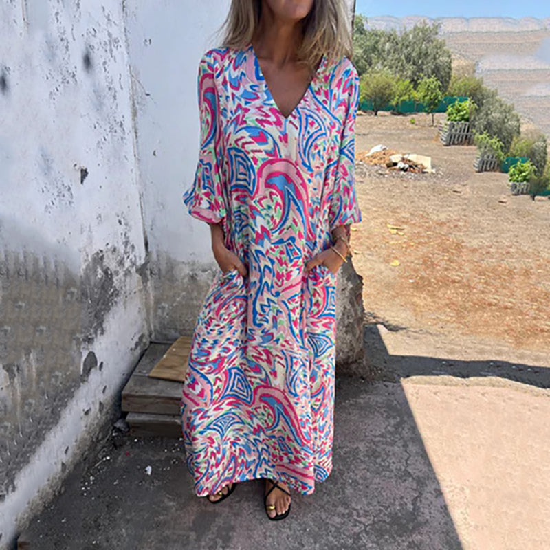 Herminie™ - Elegante Maxi jurk met prachtige zomerprint voor dames