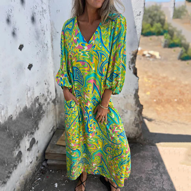 Herminie™ - Elegante Maxi jurk met prachtige zomerprint voor dames