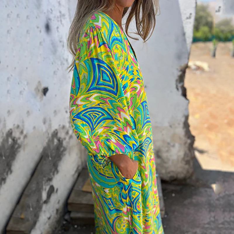 Herminie™ - Elegante Maxi jurk met prachtige zomerprint voor dames