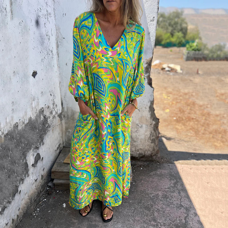 Herminie™ - Elegante Maxi jurk met prachtige zomerprint voor dames