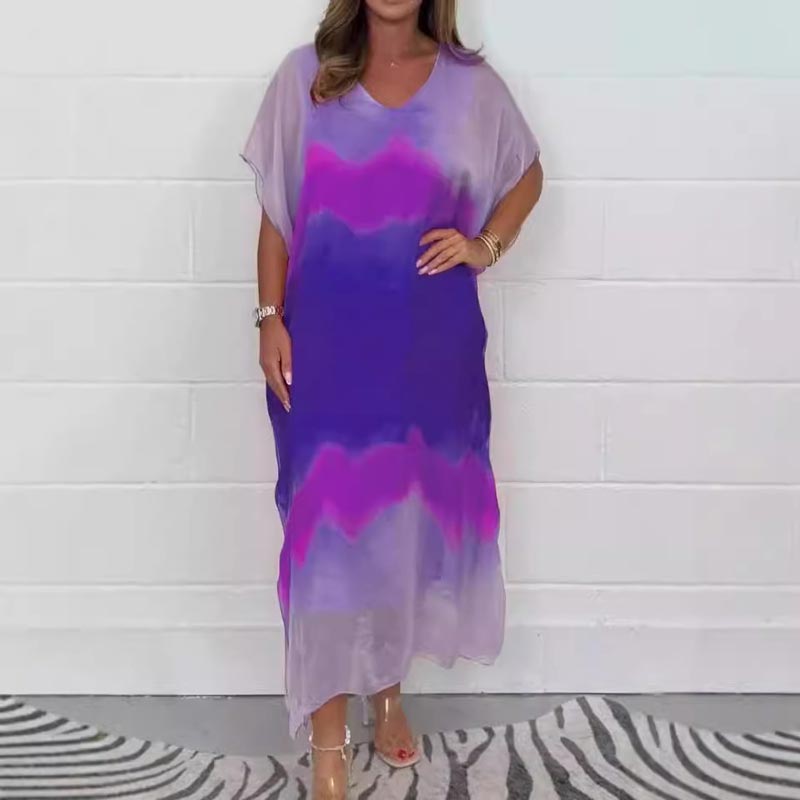 Magalie™ - Chiffon jurk met dip-dye effect voor dames