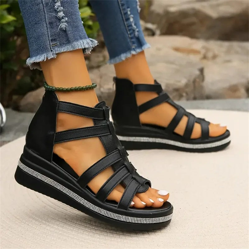 Amira™ - Strass sleehak sandalen