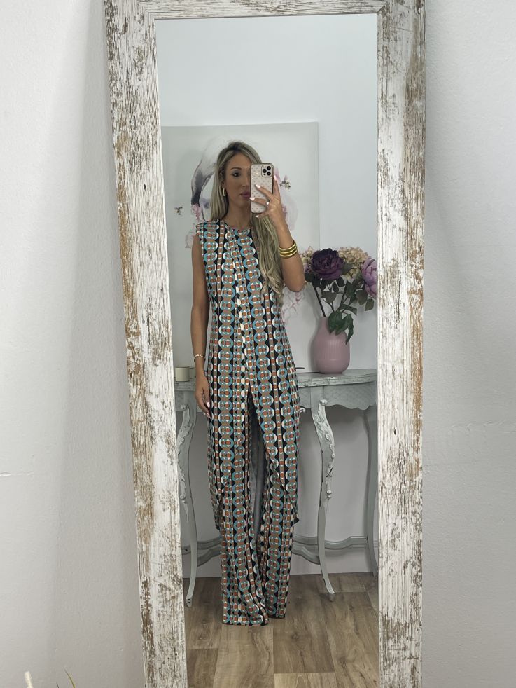 Nerola - Tweedelige set met geometrische print