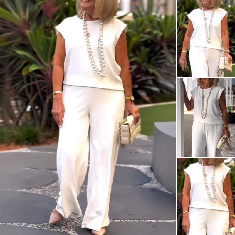 Anissa™ - Mouwloze Top en Broek met Ronde Hals voor Dames